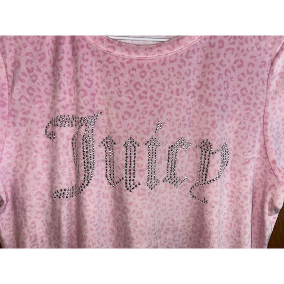 Juicy Couture Pink Velour Leopard Print Sleep Shirt - Picture 2 of 3
